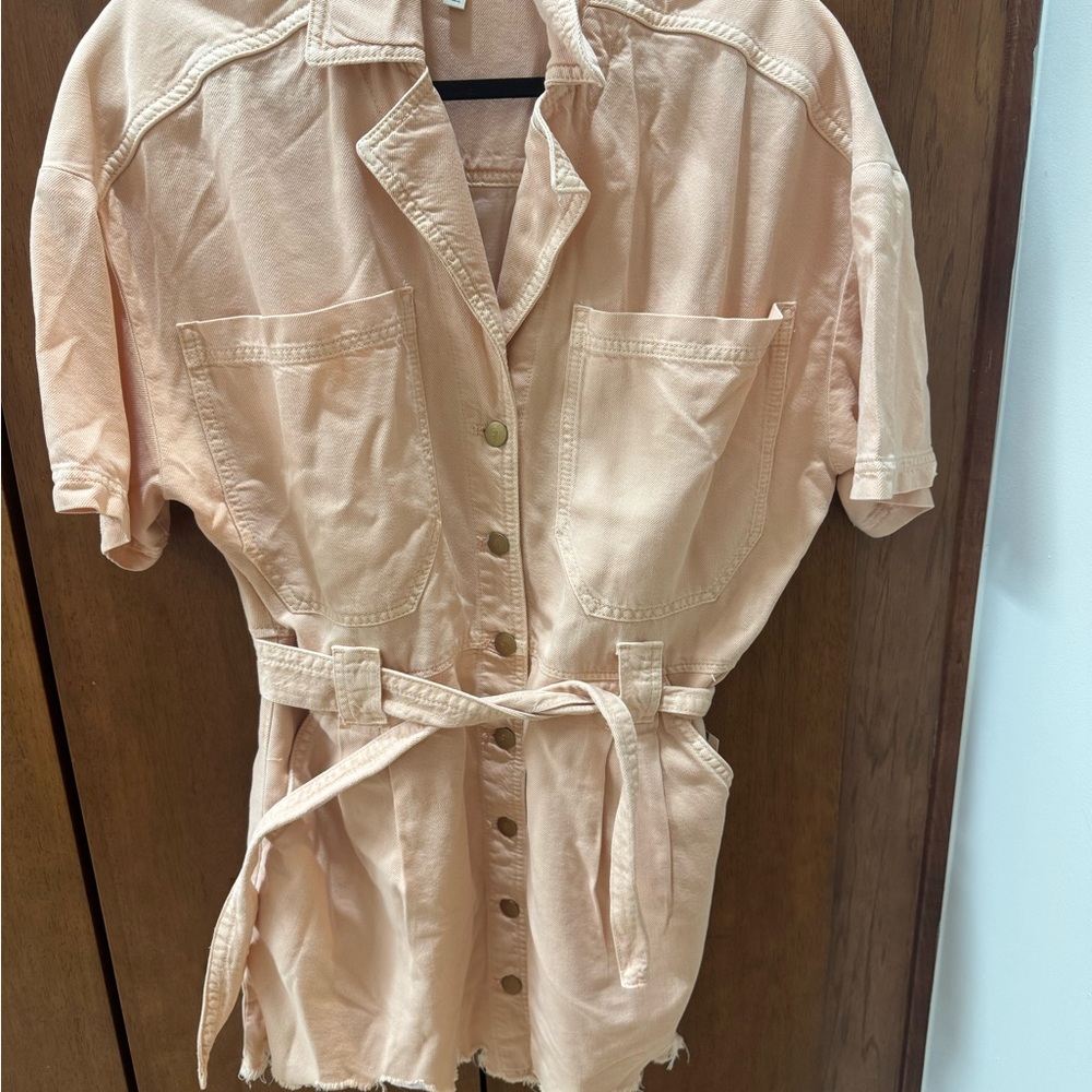 Pilcro Denim Peach Dress- Size Medium